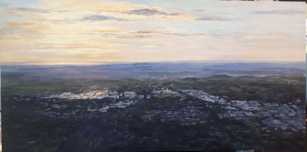 Alyson May - Looking West. acrylic on marine ply, 60 x 120cm