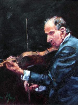 Alyson May - Music man (oil on canvas)