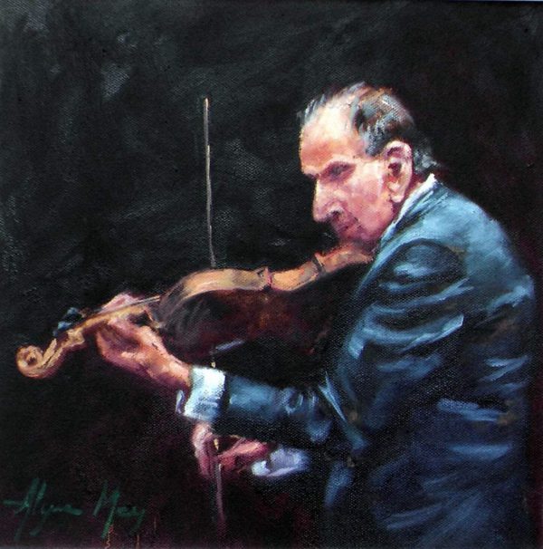 Alyson May - Music man (oil on canvas)
